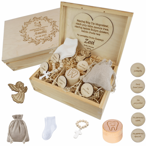 Prezent Zestaw Pudełko na Chrzest
